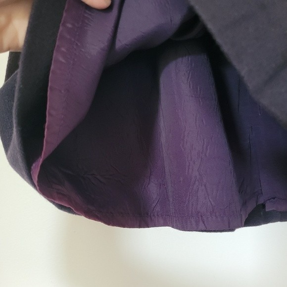 Vintage Woolrich Women's 100% Wool Knee Length Skirt Size 8 Deep Purple - Picture 5 of 11